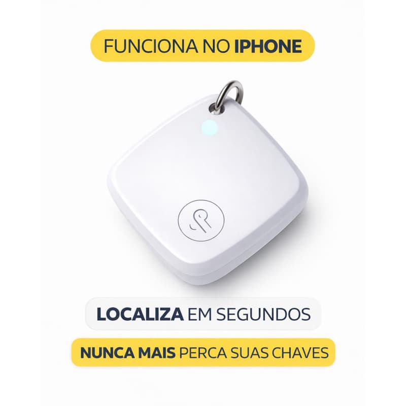 Rastreador Chave GPS Find My Mini para Apple - iPhone, Tag Bluetooth