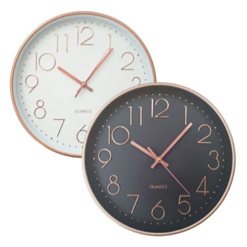 Relogio De Parede Redondo Moderno Analogico Rose Gold Silencioso Cozinha Sala Escritorio Igreja