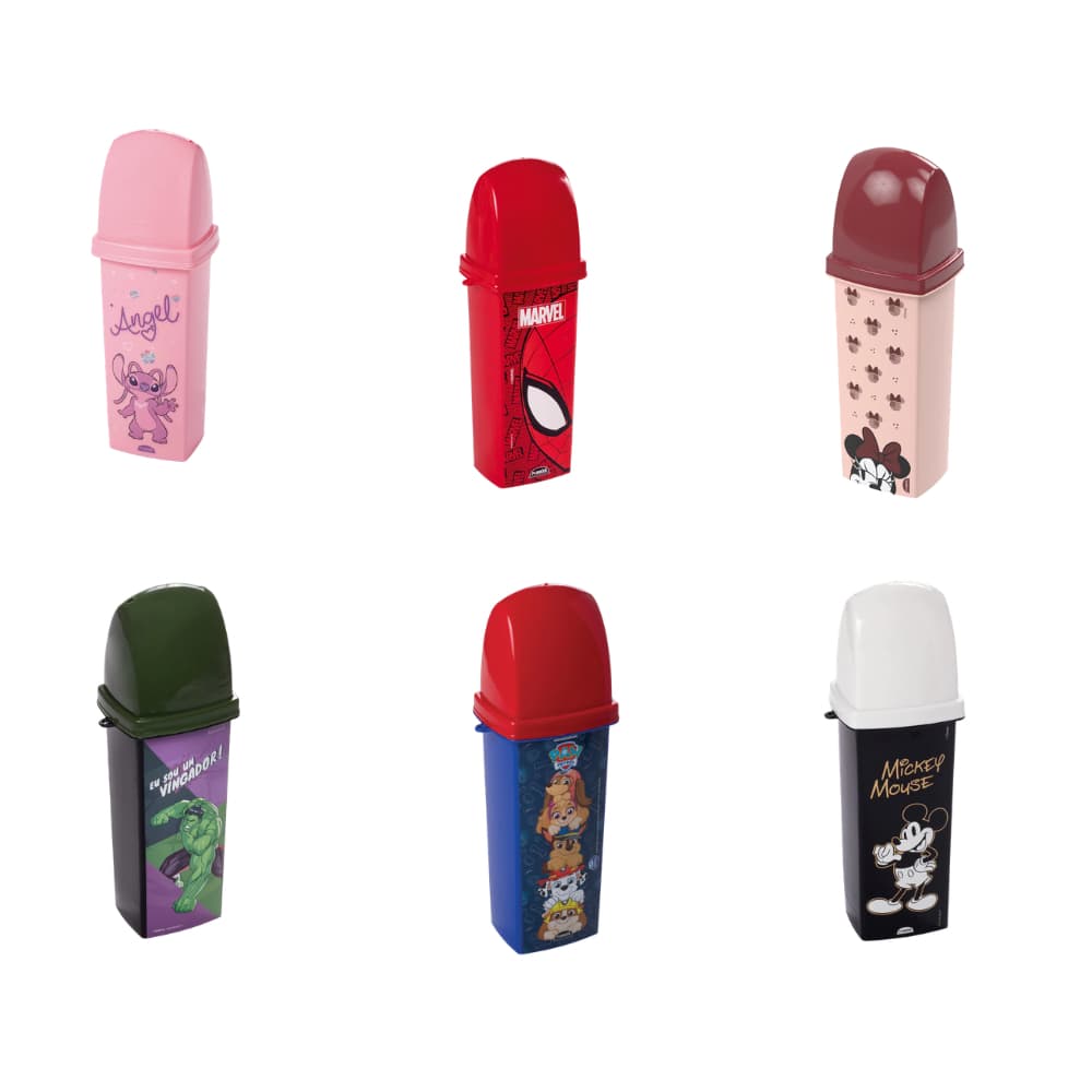 Porta Escova Dental Case com Tampa 290ml Plasútil