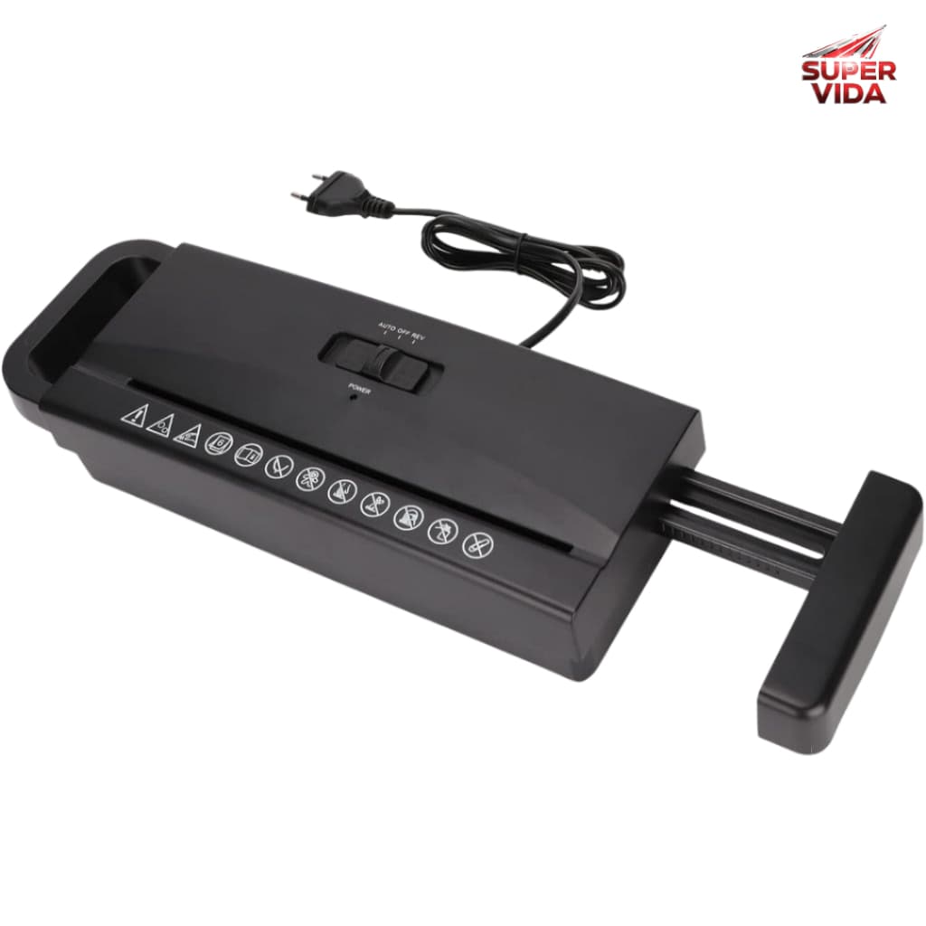 Triturador de Papel Compacto Capacidade 6 Folhas Sem Cesta 110/220V para Casa Escritório Home Office