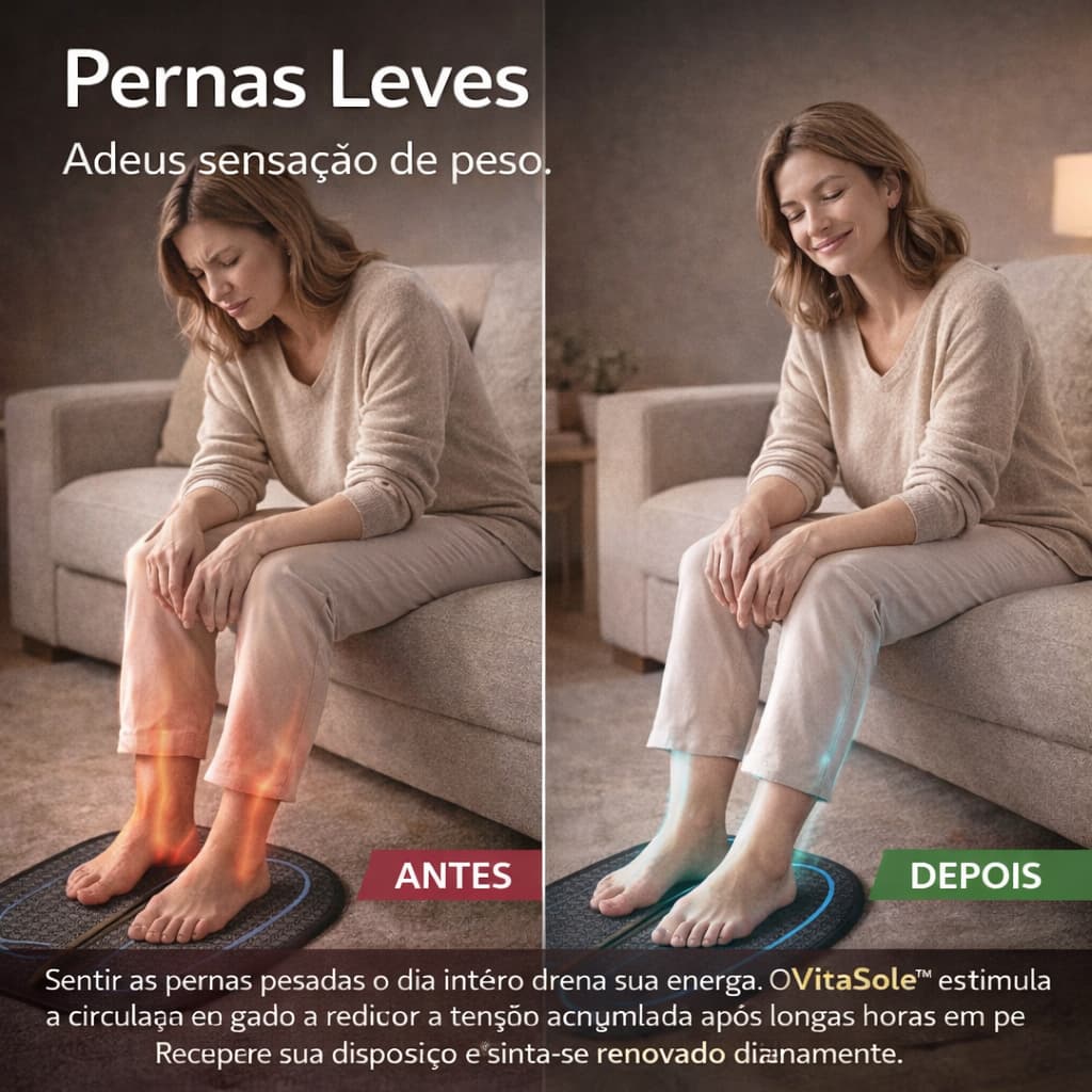 Massageador Elétrico para Pés EMS 19 Níveis Alívio de Dor Circulação Portátil VitaSole™