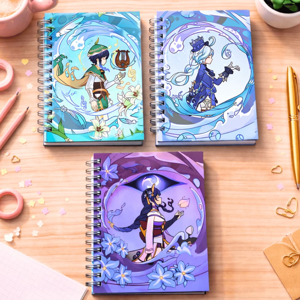 Sketchbook Genshin Impact Arcontes Caderno de Desenho e Aquarela, Capa Dura A5 90g 180g 240g