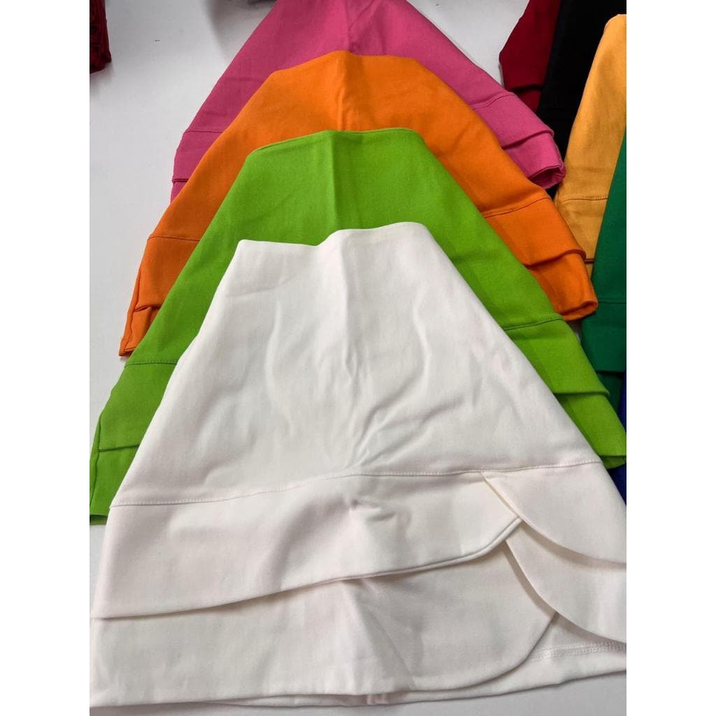 Short Saia Alfaiataria Poliamida Feminino Cintura Alta Com Zíper Tendência Alto Verão