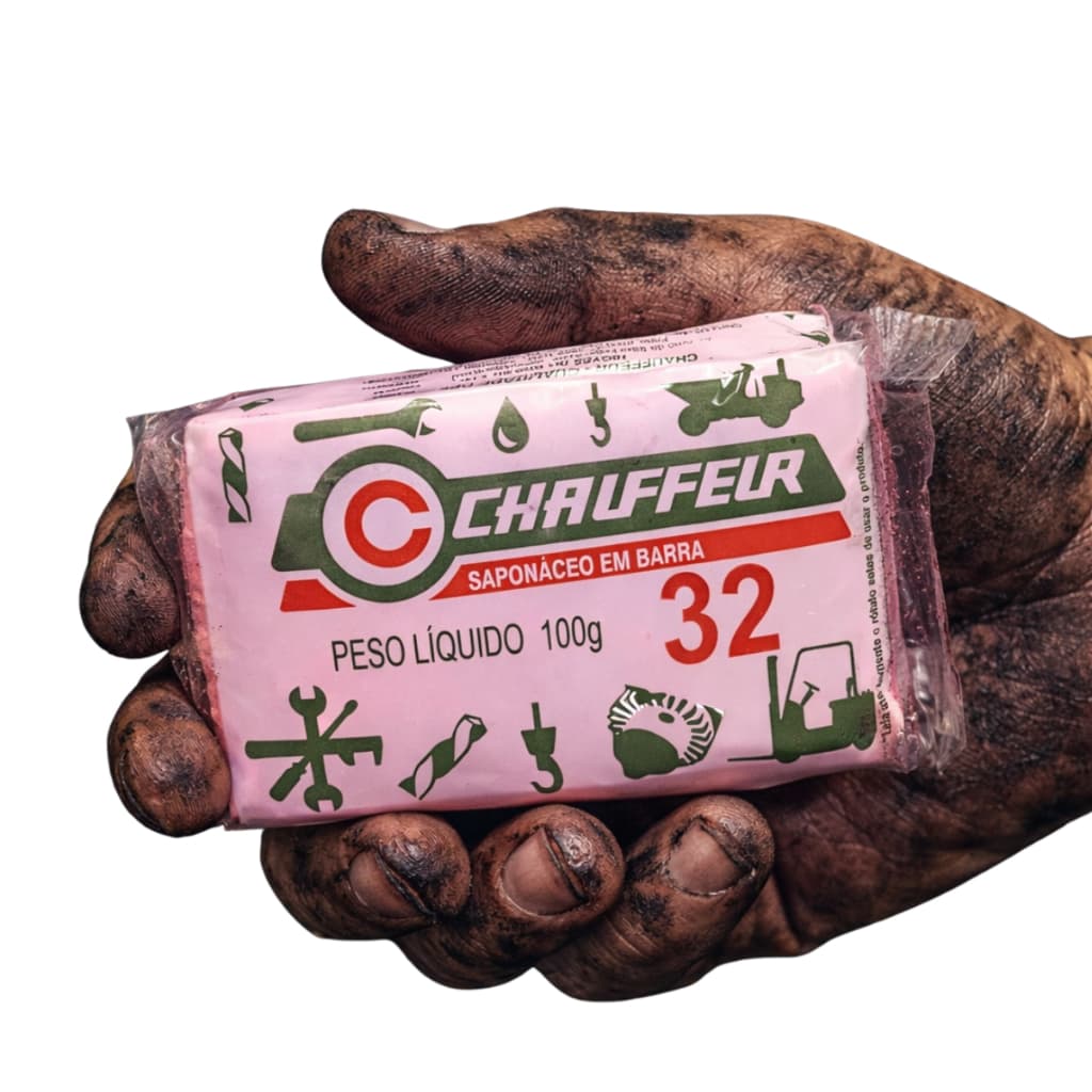 Sabão Sabonete  Mecânico Para Tirar Graxa da Mão Chauffeur 100g Uso Profissional