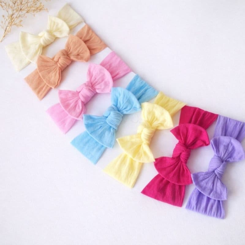 KIT 6 TURBANTES  RN COM LAÇO RN – COMBO ENXOVAL BEBE MENINA