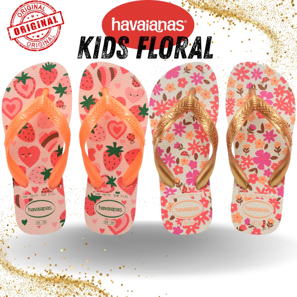 Chinelo Havaianas Kids Flores - Sandália Infantil Estampa Floral