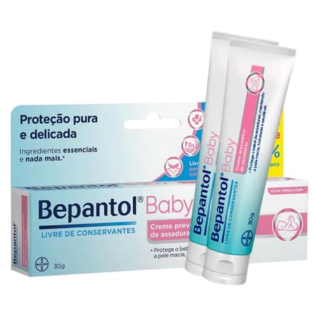 Kit com 02 Cremes Pomada de Assadura Proteção Delicada 30gr Cada – Bepantol Baby