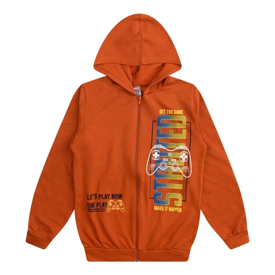 Jaqueta Masculina com Capuz Casaco Moletom Roupa Menino Juvenil Inverno Agasalho com Zíper