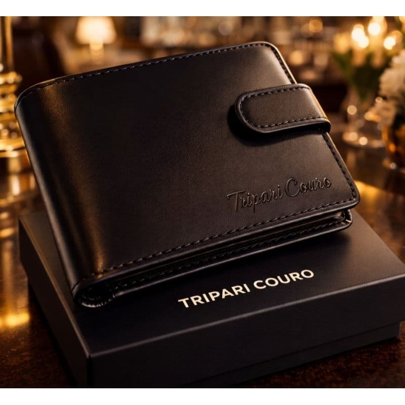 Carteira masculina couro legítimo 2 em 1 Carteira + porta documento