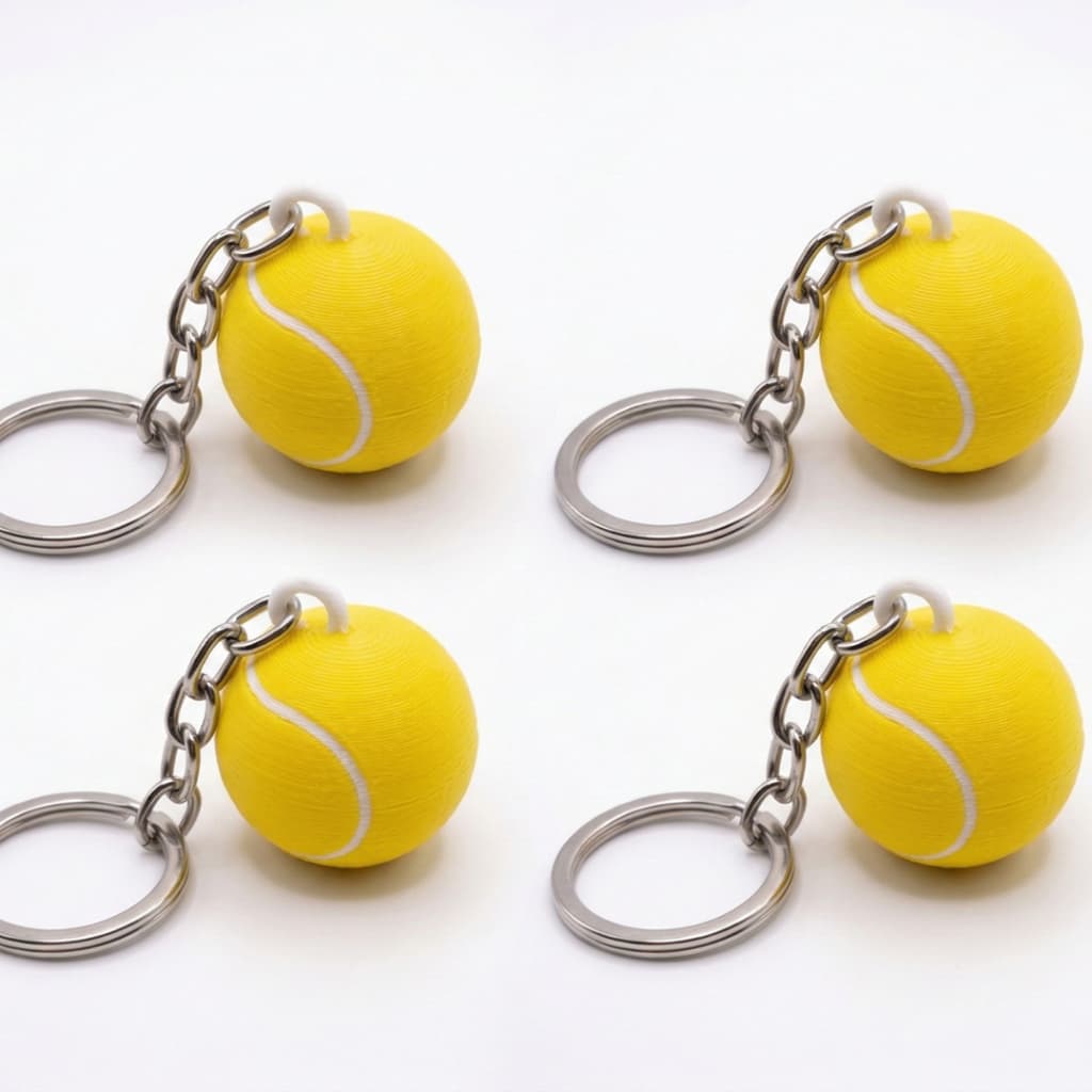 Kit 04 Chaveiro Bola de Tenis. Presente ideal para Tenistas.