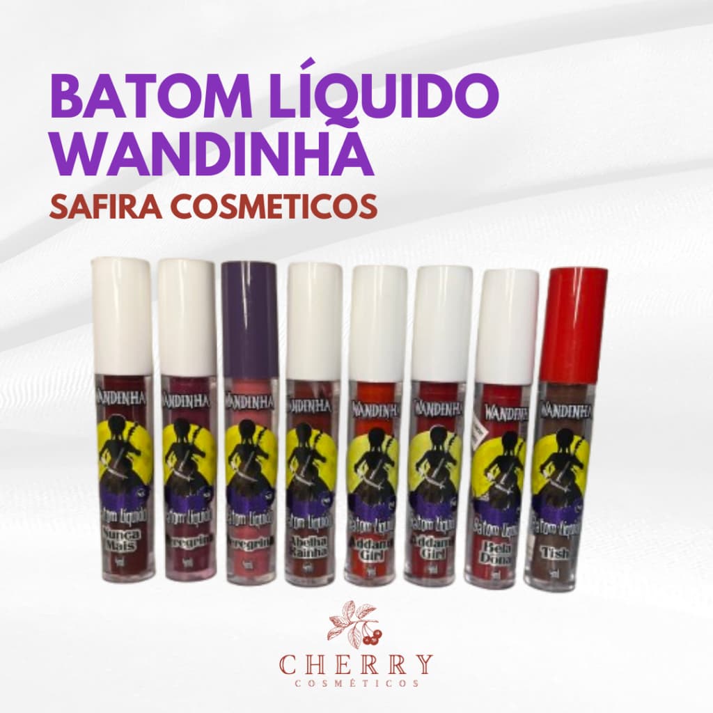 Batom Safira Cremoso Líquido Matte Coleção Wandinha