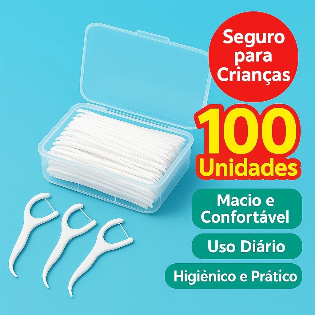 Kit 50/100/200/300 Unidades de Fio Dental  em Formato de Arco Ultra Fino para uma Limpeza Eficaz