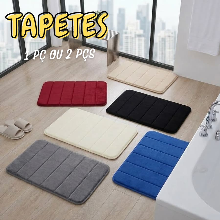 1 ou 2 Tapetes de Banheiro Lavabo Quarto Liso Tapetes Antiderrapantes