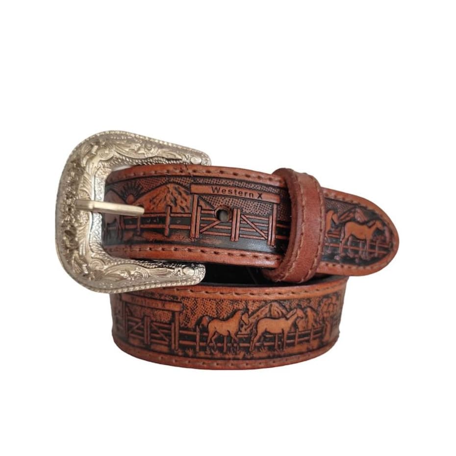 Cinto Infantil 100% Couro Legítimo Fazendinha