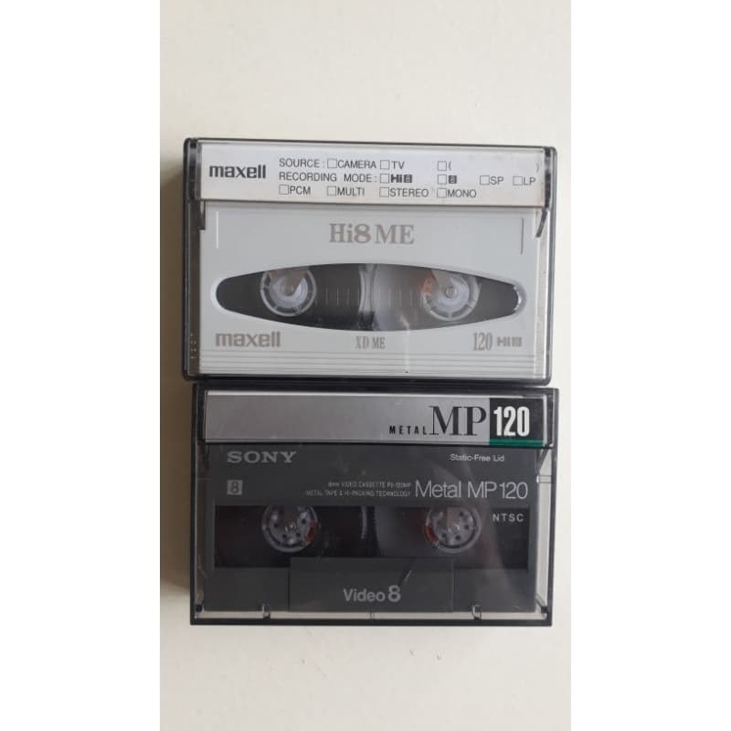 Fita Hi8 para filmadoras T120 - TDK - Maxell - Sony
