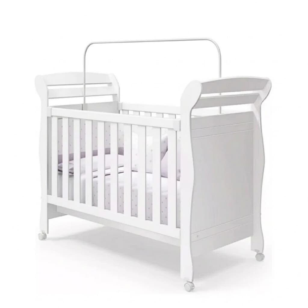 Suporte Mosquiteiro Berço Americano Haste Universal Branco 135cm Fácil Instalação