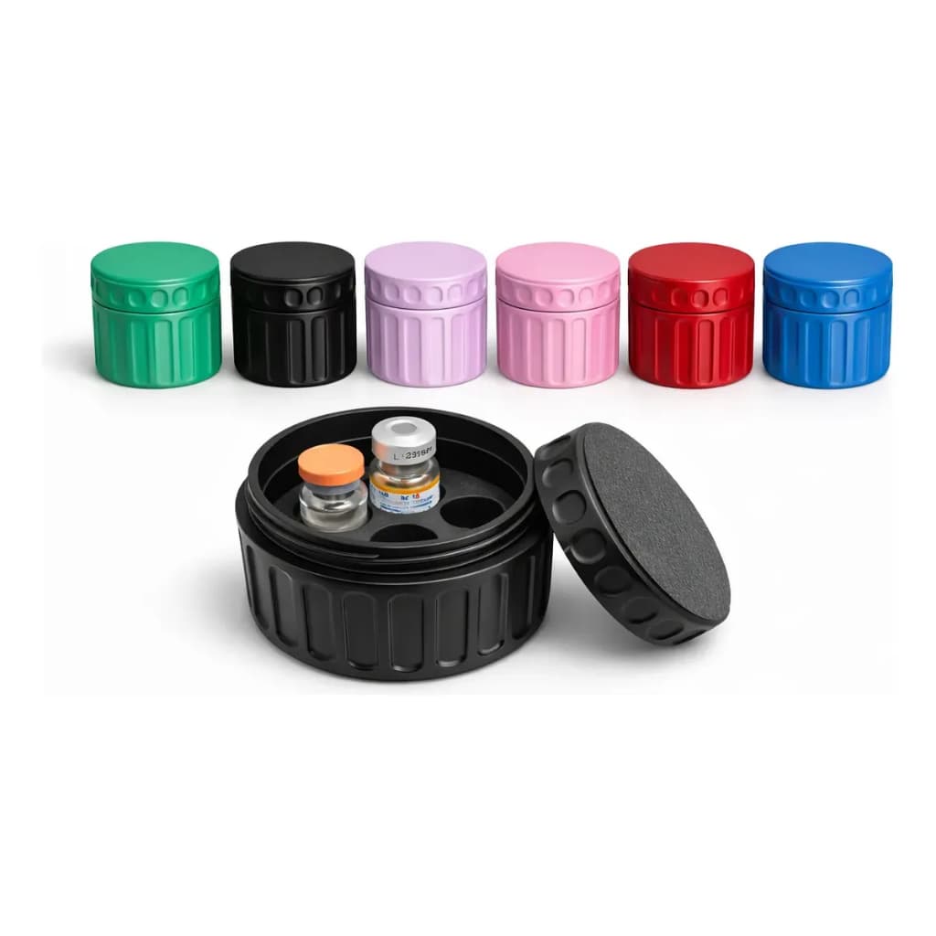 Estojo Porta Ampolas Organizador Rígido Resistente Com Rosca