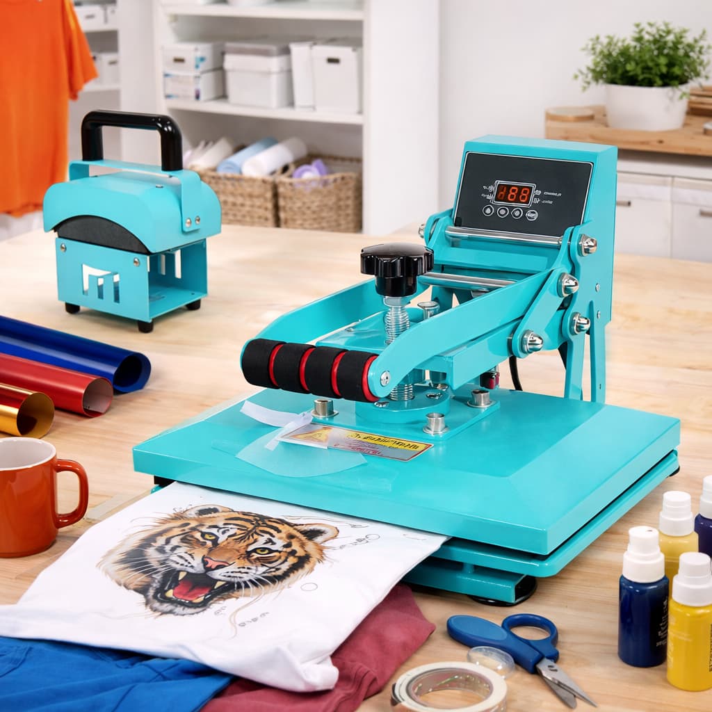 Prensa Térmica Plana E Bonés 2 Em 1 23x30cm Sublimação A4 MECOLOUR