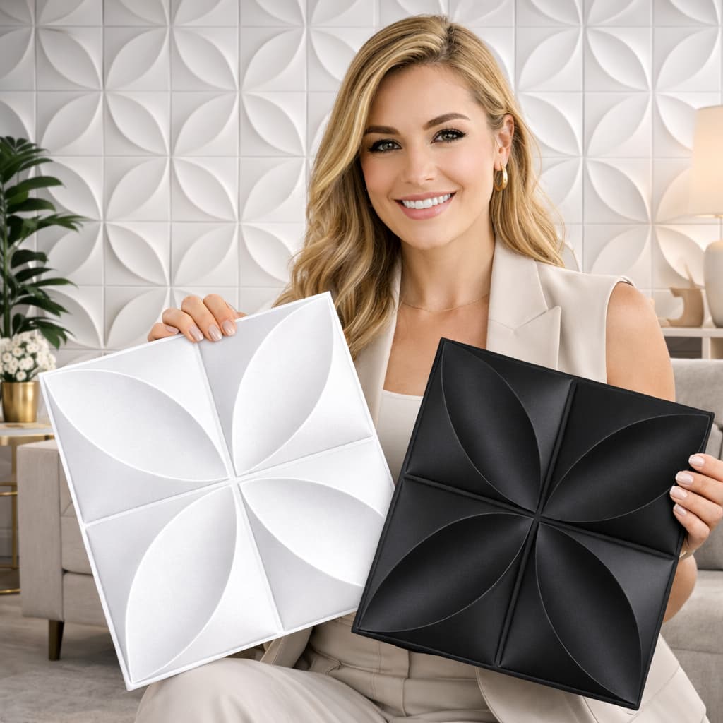 Kit Placas 3D 25x25cm – Revestimento de Parede Adesivo 1/50/100/200 Unidades