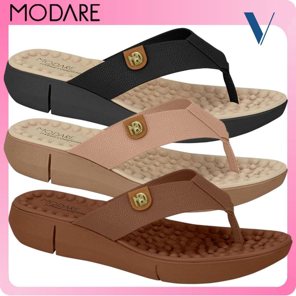 Chinelo Modare Ultra Conforto Original Palmilha Massageadora Ortopédica Esporão Falcite Confortável