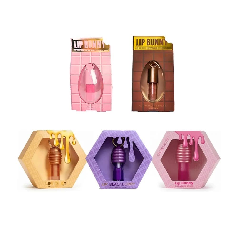 GLOSS LABIAL BRILHANTES CHOCOLATE E FRUTAS DIVERSOS MODELOS, PRESTAR ATENÇÃO A VARIAÇÃO