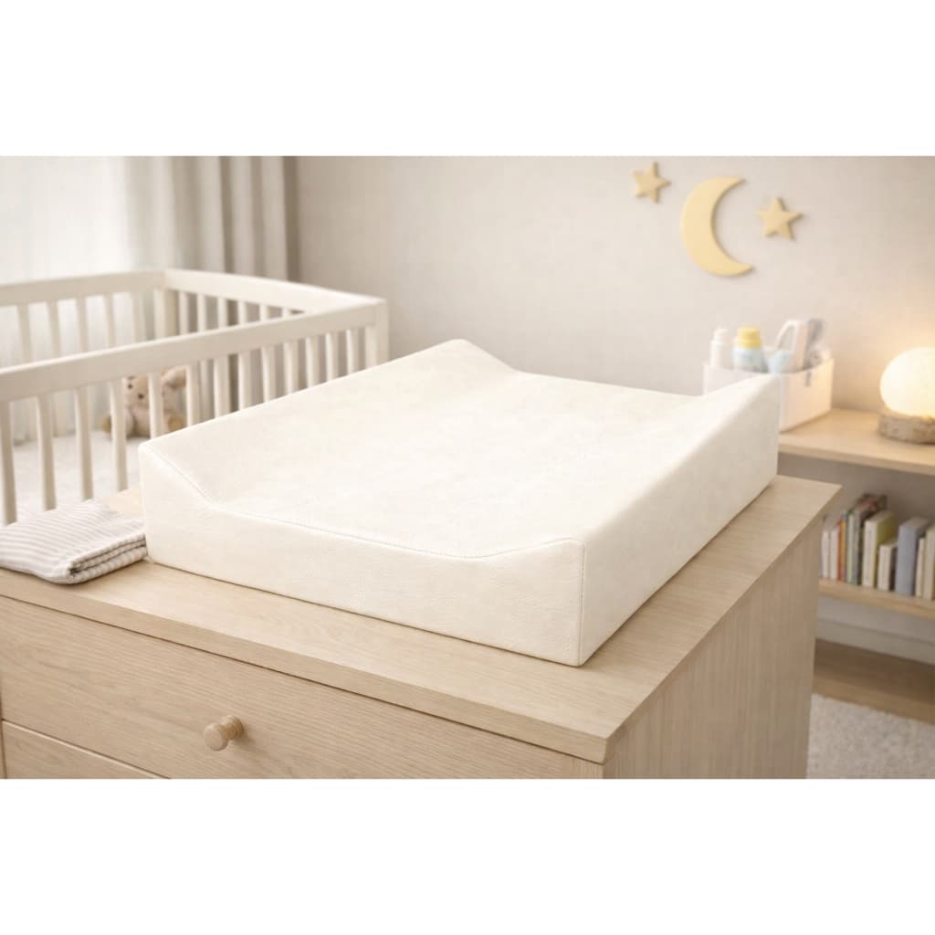 Trocador de Cômoda para Bebê Impermeável Off White
