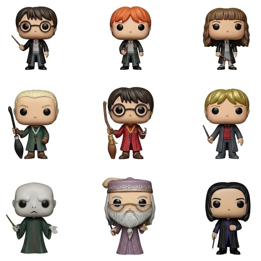 Bonecos Colecionaveis Harry Potter Sem Caixa Personalizada- Harry Potter, Hermione, Ron, Draco, Snape, Dumbledore.