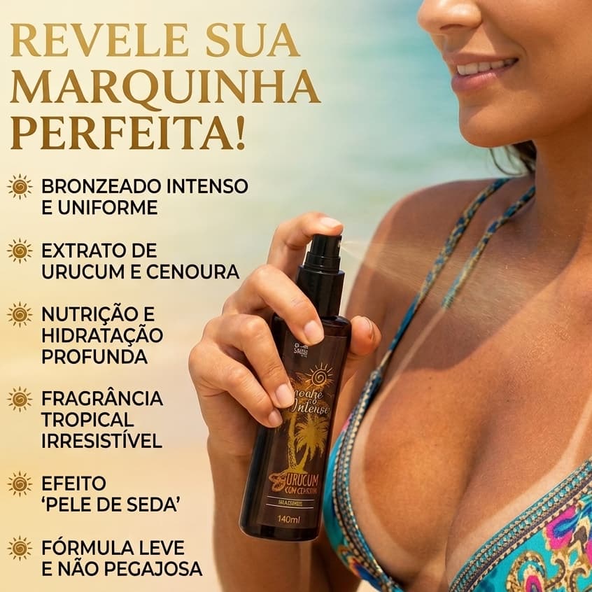Bronzeador Corporal Urucum e Cenoura 140ml Pró Vitamina-A - Le Salon Pro