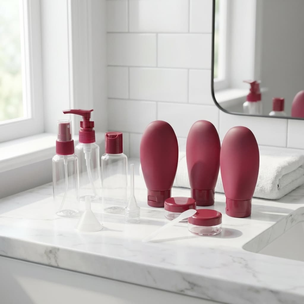 Kit Frascos Potes Viagem De Silicone 8288 8132