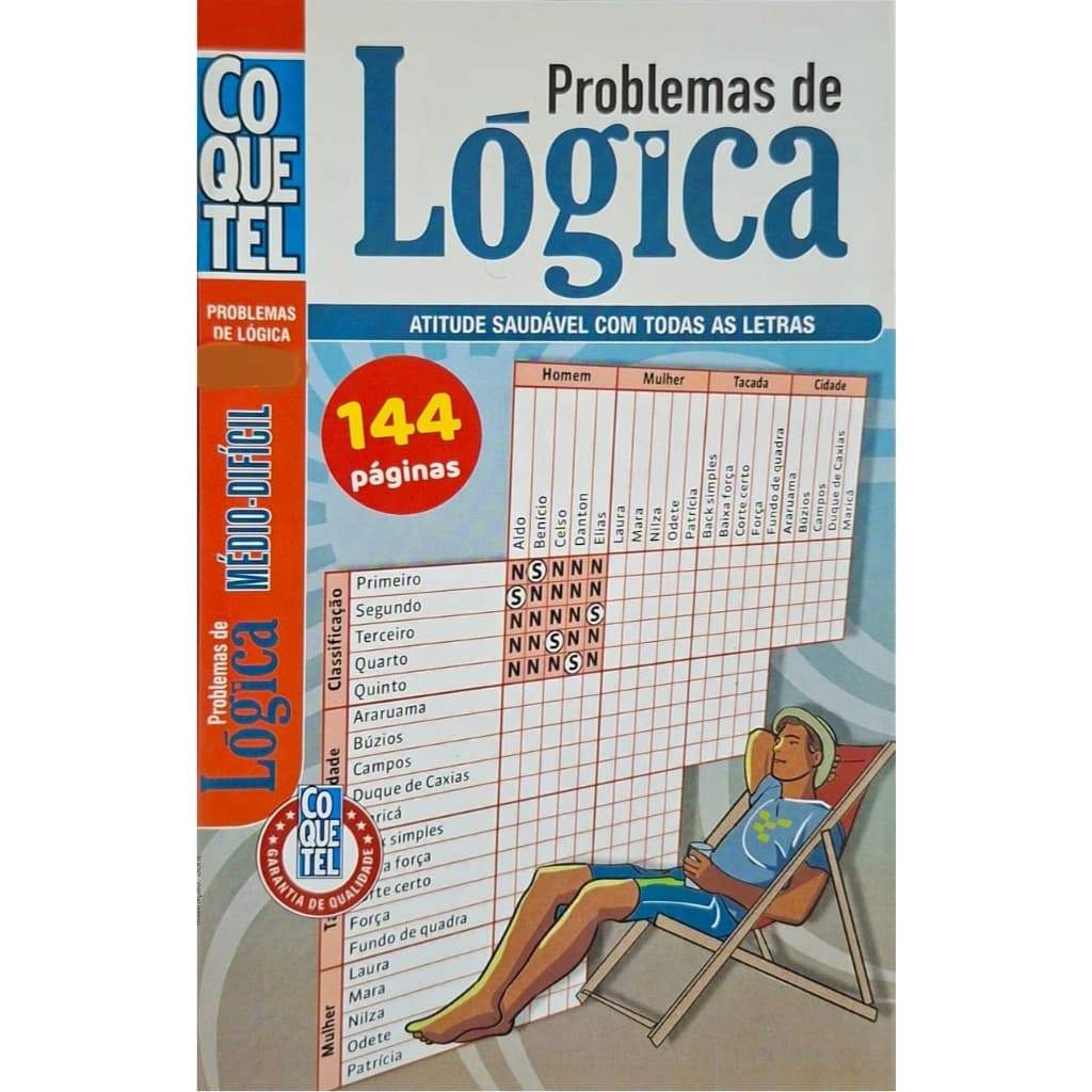 Livro Problemas De Lógica Nível Médio Difícil - 144 Páginas Coquetel
