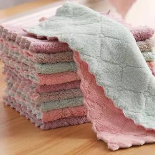 1/5/10 Pcs Pano De Limpeza 25x15CM Pano Super Absorvente Microfibra Para  Limpar De Cozinha Promoção
