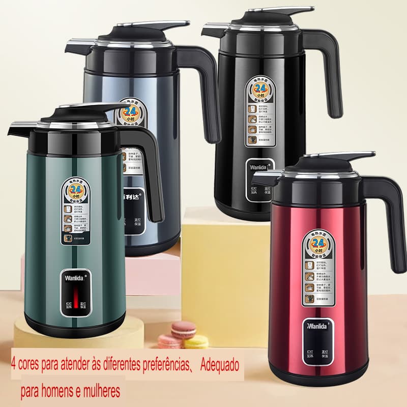 Chaleira Elétrica 1.8L 110v 220v Bule De Inox Para esquentar Água Para Fazer Café Chás Chimarrão Top