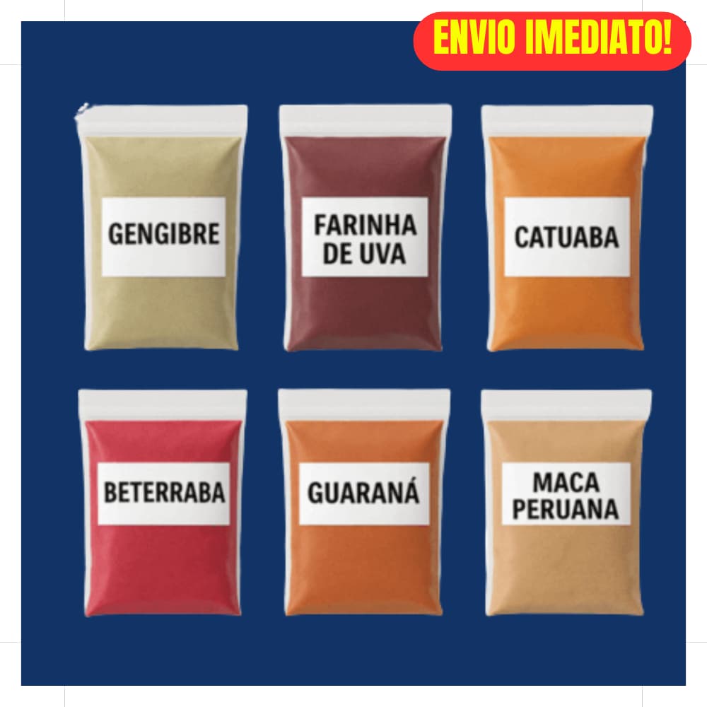 Pré Treino Natural - 6 ingredientes Beterraba Uva Guaraná Gengibre e etc...