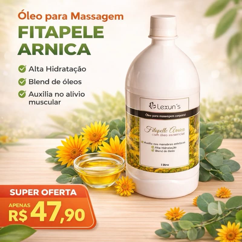 Óleo de Massagem Arnica Com Pimenta Preta 1 Litro - Lexuns
