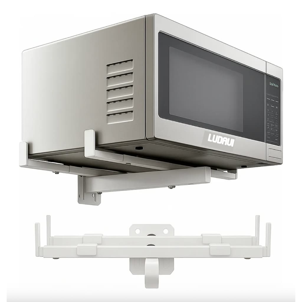 Suporte Microondas Forno Elétrico Parede Ajustavel Reforçado Aço Carbono Resistente Regulável