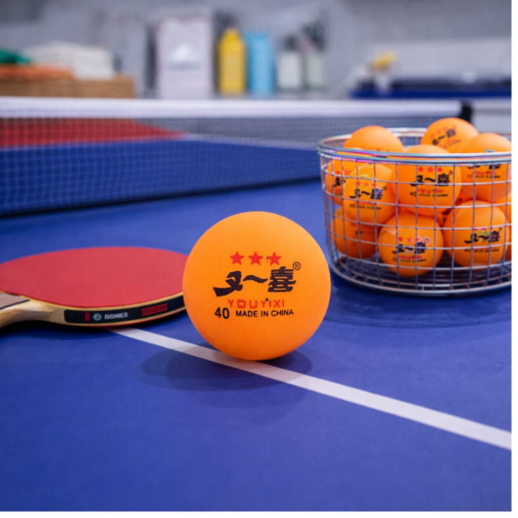 Kit Bolas de Ping Pong Tênis de Mesa Profissional Alto Impacto com 3 Estrelas Cor Laranja