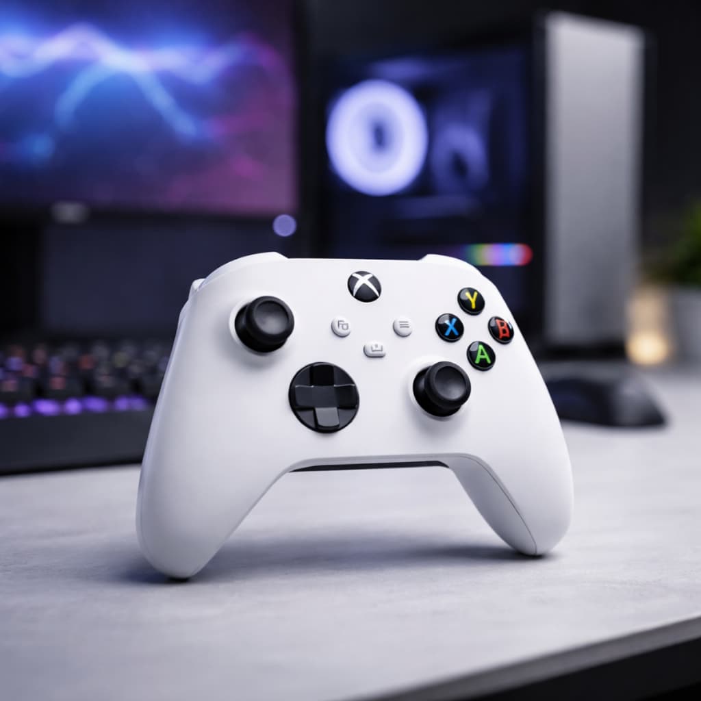 Controle Xbox Sem Fio Original Microsoft Branco – Series S, Series X, One e PC Bluetooth Robot White