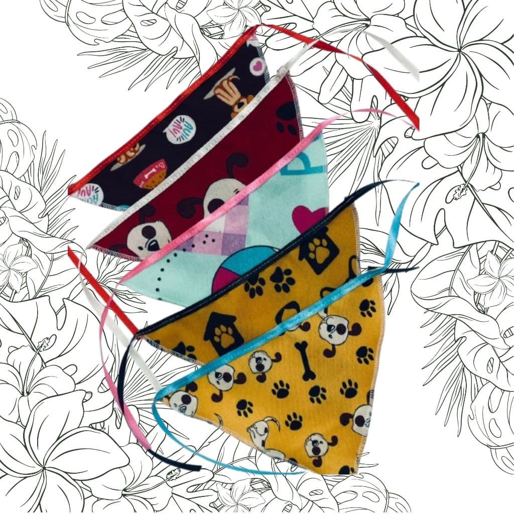 KIT 50 BANDANAS TAM. G - PET SHOP BANHO E TOSA CACHORRO