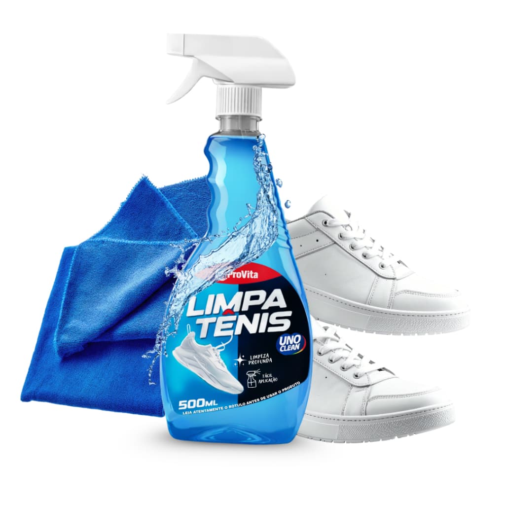 Kit Limpa Tênis + Pano Spray Premium Espuma de Limpeza Profunda Remove Manchas