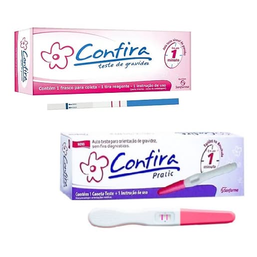 Teste de Gravidez Confira Rápido Resultado Tira / Pratic