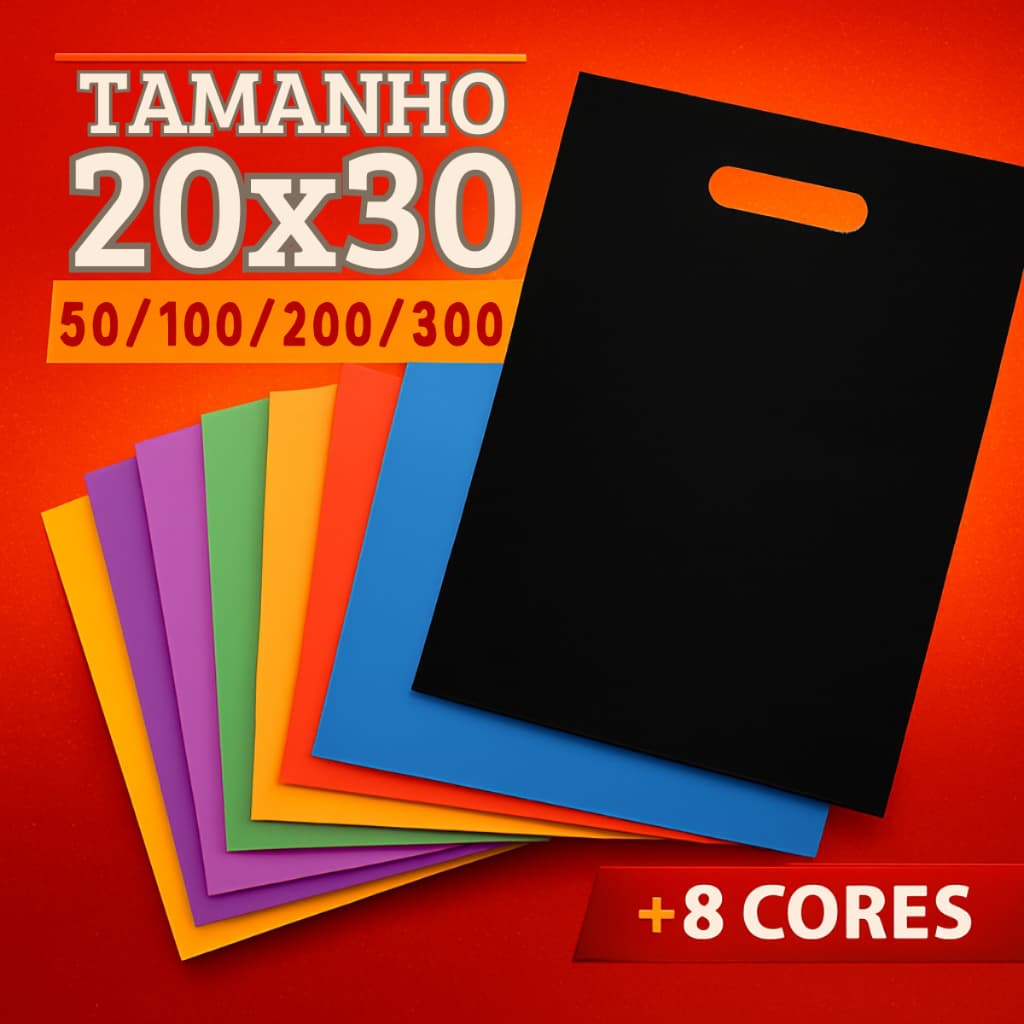 Sacola Boca De Palhaço 20x30 100/200/300 Unidades Sacolinha P/ Lojas