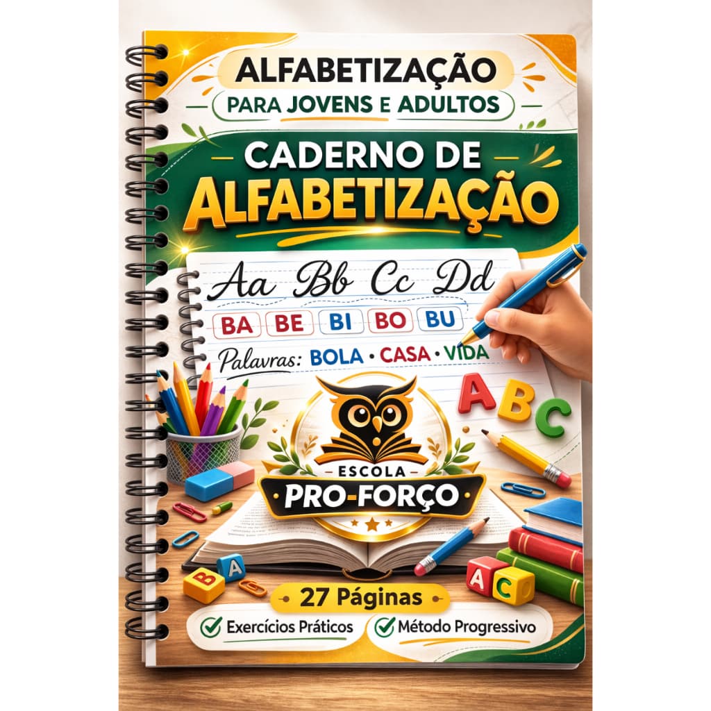 Caderno de Caligrafia Adulto e Infantil Apostila Atividades Melhora Escrita Letra Cursiva Terapêutico A4 27 Páginas