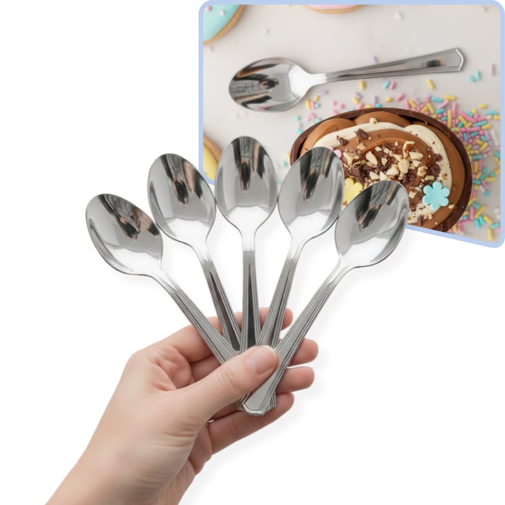 Kit Colher Ovo de Pascoa Sobremesa Descartaveis Luxo 13cm Bolo de Pote Premium
