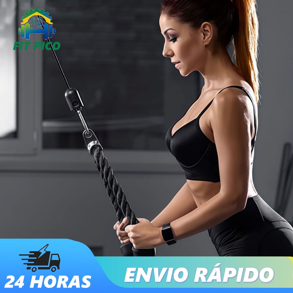 Puxador Tríceps Corda Crossover Profissional Musculação Preto Puxador Corda Biceps Triceps Academia