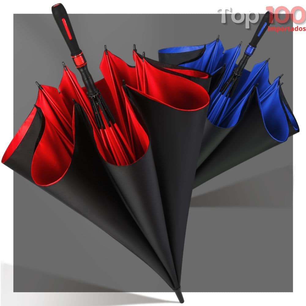 Guarda Chuva Grande Automático Tecido Com Blackout Reforçado Proteção Solar