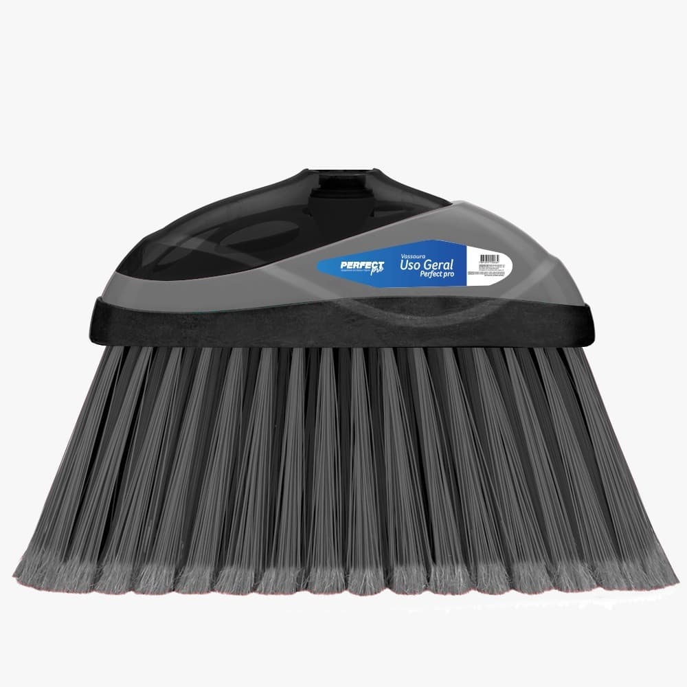 Vassoura Sem Cabo Uso Geral Perfect Pro Condor Preta Cerdas Plumadas Longas