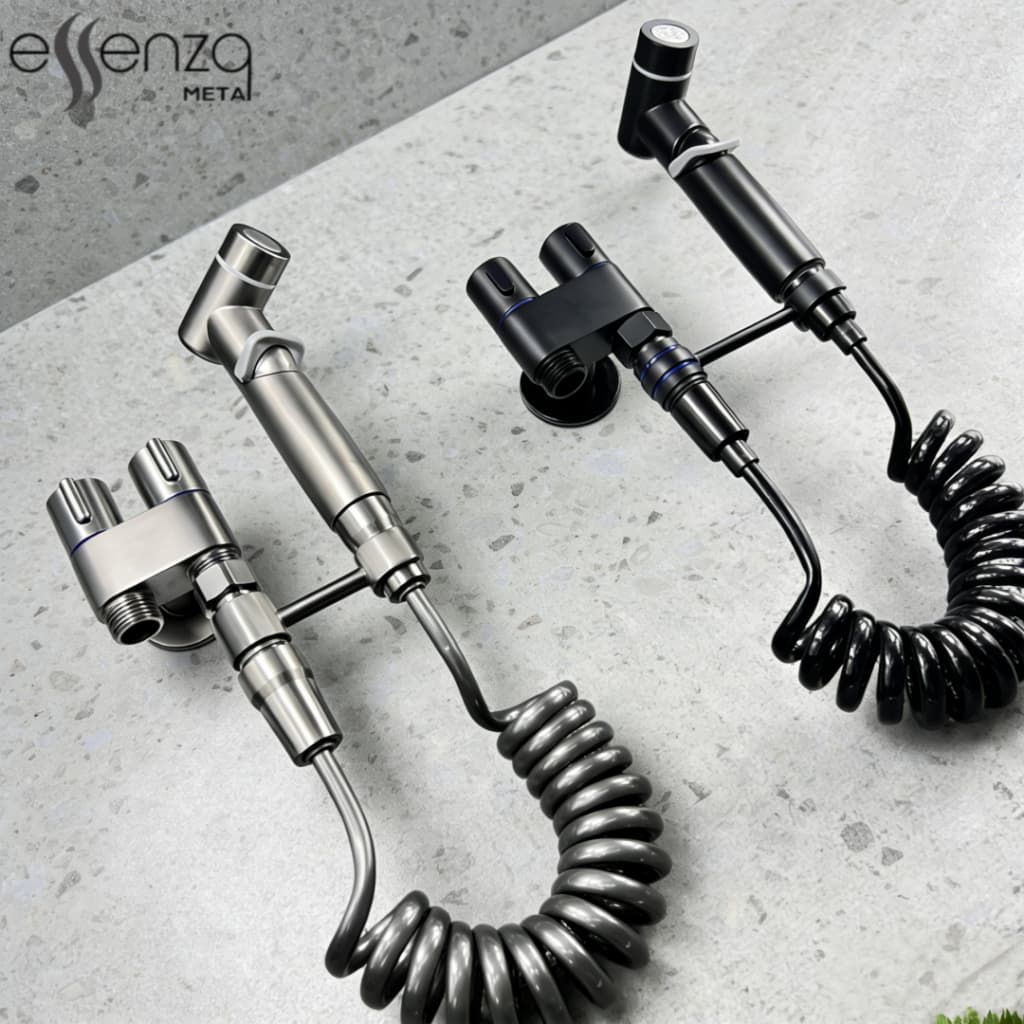 KIT Banheiro Ducha Higiênica Duas Saídas De 1/2 Mm Com Registro Conjunto De Pulverizador ESSENZA