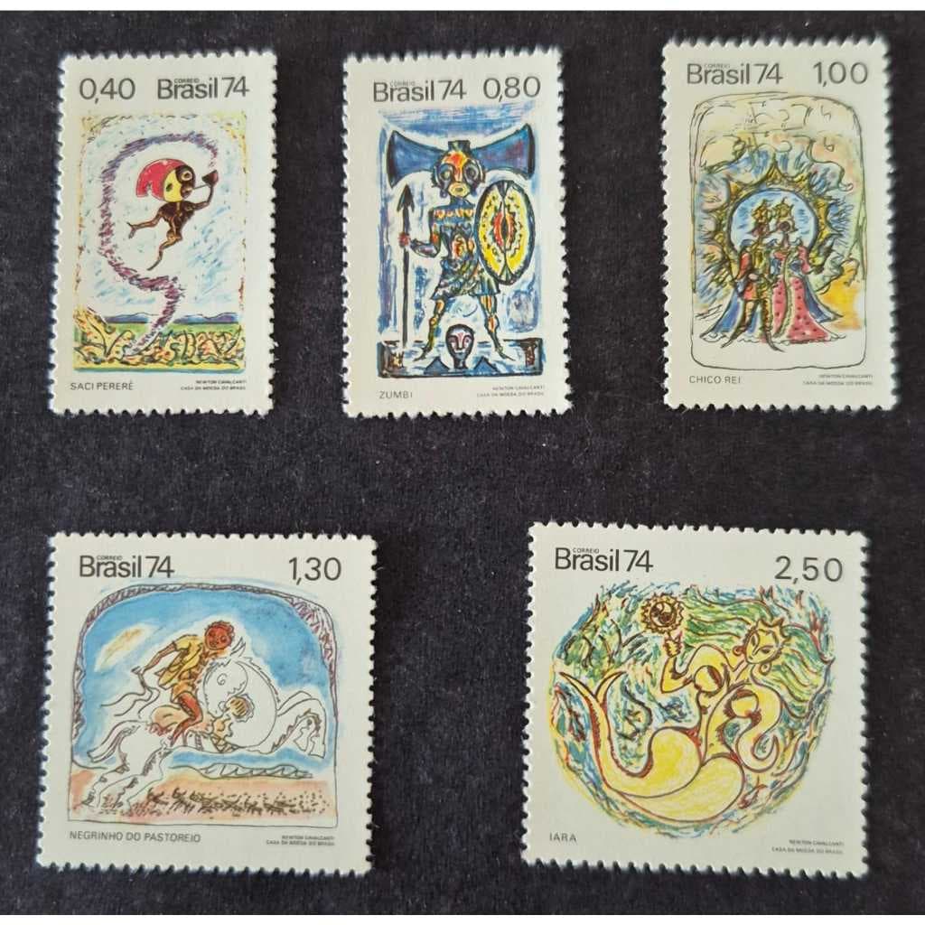 Selos dos correios - Divulgação das lendas populares brasileiras - selos mint - C829 a C833