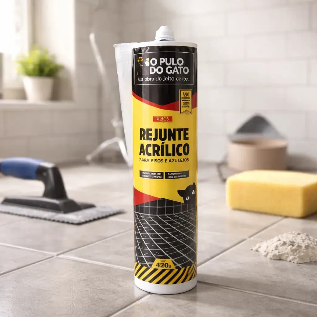 Rejunte Acrílico Impermeável Várias Cores 420g - Pulo do Gato