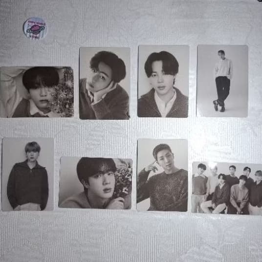 Cards mono monochrome bts mini photocard tour merch oficial kpop jungkook jimin v yoongi jin rm